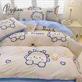 Four-Piece Cotton Bed Set Bedspread Cover Bedding Quilt Sheet Pillowcase Single King Queen