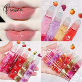 Fresh Fruit Roll-On Lip Balm Primer Moisturizing Transparent Oil Long Lasting Gloss Tint Care