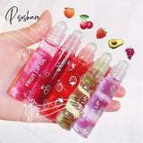 Fresh Fruit Roll-On Lip Balm Primer Moisturizing Transparent Oil Long Lasting Gloss Tint Care