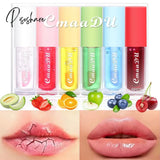 Fruit Lip Gloss Temperature Color Changing Mirror Oil Plumping Moisturizing Reducing Lines