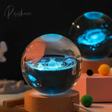 Galaxy Projector Usb 3D Crystal Universe Night Light Novelty Lighting Valentine’s Day Birthday