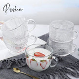 Glass Breakfast Cups Ins Wind Sunflower Retro Relief Household Milk Cup With Coffee Tea Juice Mug