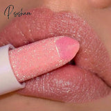 Glitter Matte Lipstick Waterproof Long Lasting Temperature Change Diamonds Non Stick Red Pink Lip