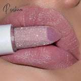 Glitter Matte Lipstick Waterproof Long Lasting Temperature Change Diamonds Non Stick Red Pink Lip