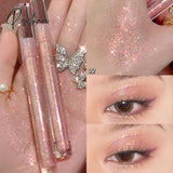 Glitter Sequins Liquid Eyeshadow Highlighter Waterproof Pearlescent Shiny Diamonds Eyeliner Lying