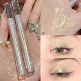 Glitter Sequins Liquid Eyeshadow Highlighter Waterproof Pearlescent Shiny Diamonds Eyeliner Lying