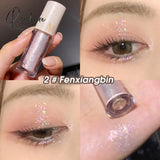 Glitter Sequins Liquid Eyeshadow Highlighter Waterproof Pearlescent Shiny Diamonds Eyeliner Lying