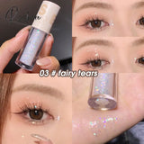 Glitter Sequins Liquid Eyeshadow Highlighter Waterproof Pearlescent Shiny Diamonds Eyeliner Lying