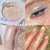 Gorgeous Glitter Eyeshadow Earth Tones Long Lasting Waterproof Pearlescent Shimmer Eye Shadow