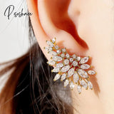 Gorgeous Women’s Stud Earrings Full With Dazzling Cz Stone Sparkling Ear Piercing Party Jewelry