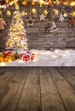 Gray Background Winter Christmas Candle Tree Festival Fireplace Floor Xmas Family Shoot Celebration