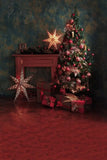 Gray Background Winter Christmas Candle Tree Festival Fireplace Floor Xmas Family Shoot Celebration