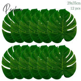 Green Artificial Tropical Palm Leaves Hawaiian Luau Party Safari Jungle Birthday Decor Hawaii