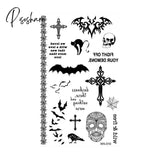 Halloween Waterproof Temporary Tattoos Stickers Zombie Scar Tatto With Bloody Makeup Wounds