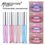 Handaiyan 6 Colors Lip Gloss Longlasting Glitter Red Nude Lipstick Liquid Waterproof Moisturize