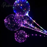 Handle Led Balloon With Sticks Luminous Transparent Helium Bobo Ballons Wedding Birthday Party