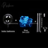 Handle Led Balloon With Sticks Luminous Transparent Helium Bobo Ballons Wedding Birthday Party