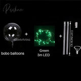 Handle Led Balloon With Sticks Luminous Transparent Helium Bobo Ballons Wedding Birthday Party