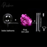 Handle Led Balloon With Sticks Luminous Transparent Helium Bobo Ballons Wedding Birthday Party