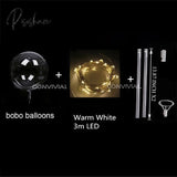 Handle Led Balloon With Sticks Luminous Transparent Helium Bobo Ballons Wedding Birthday Party