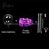 Handle Led Balloon With Sticks Luminous Transparent Helium Bobo Ballons Wedding Birthday Party