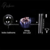 Handle Led Balloon With Sticks Luminous Transparent Helium Bobo Ballons Wedding Birthday Party