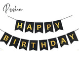 Happy Birthday Banner Paper Bunting Garland Banners Flags Diy Party Decoration Boys Girl Baby