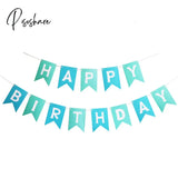 Happy Birthday Banner Paper Bunting Garland Banners Flags Diy Party Decoration Boys Girl Baby