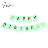 Happy Birthday Banner Paper Bunting Garland Banners Flags Diy Party Decoration Boys Girl Baby