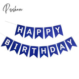 Happy Birthday Banner Paper Bunting Garland Banners Flags Diy Party Decoration Boys Girl Baby