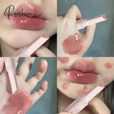 Heart-Shaped Lip Glaze Jelly Mirror Lipstick Waterproof Non-Stick Cup Gloss Clear Makeup Lasting