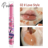 Heart-Shaped Lip Glaze Jelly Mirror Lipstick Waterproof Non-Stick Cup Gloss Clear Makeup Lasting