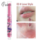 Heart-Shaped Lip Glaze Jelly Mirror Lipstick Waterproof Non-Stick Cup Gloss Clear Makeup Lasting