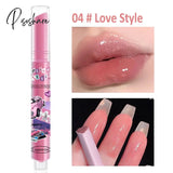 Heart-Shaped Lip Glaze Jelly Mirror Lipstick Waterproof Non-Stick Cup Gloss Clear Makeup Lasting