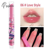 Heart-Shaped Lip Glaze Jelly Mirror Lipstick Waterproof Non-Stick Cup Gloss Clear Makeup Lasting