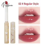 Heart-Shaped Lip Glaze Jelly Mirror Lipstick Waterproof Non-Stick Cup Gloss Clear Makeup Lasting