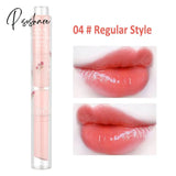 Heart-Shaped Lip Glaze Jelly Mirror Lipstick Waterproof Non-Stick Cup Gloss Clear Makeup Lasting