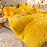 High-End Luxury Mink Velvet Duvet Cover Thickened Warm Lamb Wool Plush Quilt 1 Pcs Pillow Case