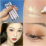 Hot Eye Shadow Stick Diamond Glitter Silkworm Highlighter Lasting Korean Makeup Pink Gold Eyeliner