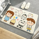 Ins Cute Bath Mat Cartoon Animals Pets Doormat Soft Rug Home Entrance Carpet Bedroom Bathroom Door