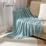 Ins Pink Blanket Luxury Bed Towel Knitted Nap Warm Soft For Beds Sofa Throw Modern Simple Bedspread