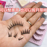 Japanese Fairy False Eyelashes Cos Natural Crisscross Messy Fake Handmade Cotton Thread Stems Stage