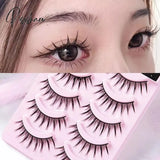 Japanese Fairy False Eyelashes Cos Natural Crisscross Messy Fake Handmade Cotton Thread Stems Stage