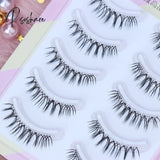 Japanese False Eyelashes 5 Pairs Sharp Tail Natural Handmade Supernatural Life Short Bridal Makeup