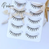 Japanese False Eyelashes 5 Pairs Sharp Tail Natural Handmade Supernatural Life Short Bridal Makeup