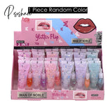 Jelly Fruit Burst Lip Gloss Plumping Balm Sequins Oil Fades Lip Lines Moisturizer Shiny Natural