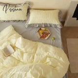 Korea Princess Style Ruffles Seersucker Sheet Pillowcase & Duvet Cover Sets 4Pc Set Soft Washed