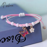 Korean Cute Cartoon Animal Cat Rabbit Flower Bracelet For Girl Kids Women Fashion Charm Student