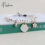 Korean Cute Cartoon Animal Cat Rabbit Flower Bracelet For Girl Kids Women Fashion Charm Student