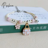 Korean Cute Cartoon Animal Cat Rabbit Flower Bracelet For Girl Kids Women Fashion Charm Student